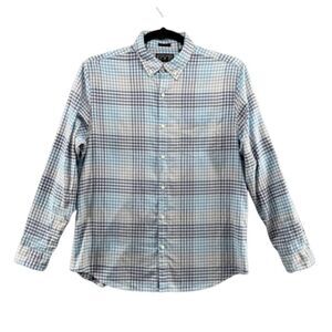 Rye by Hawker Rye Shirt Mens XL long sleeve Oxford Gingham Plaid Check Blue Gray